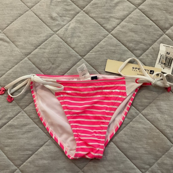 Sperry Other - 3. NWT Sperry Top Spider Pink and white striped bikini bottoms Size XS